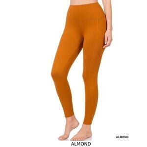 ZENANA women's stretch almond microfiber leggings